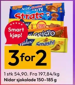 Gigaboks Nidar sjokolade 150–185 g tilbud