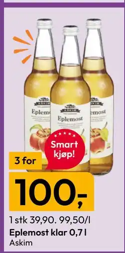 Gigaboks Eplemost klar 0,7 l tilbud