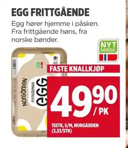 Meny EGG FRITTGÅENDE tilbud