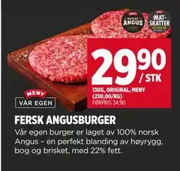 Meny FERSK ANGUSBURGER tilbud