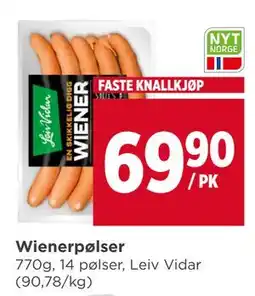 Meny Wienerpølser tilbud