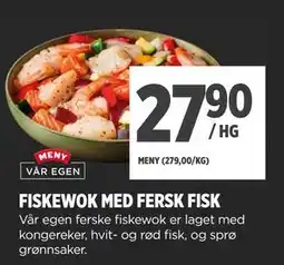 Meny FISKEWOK MED FERSK FISK tilbud