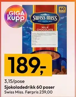 Gigaboks Sjokoladedrikk 60 poser tilbud