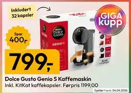 Gigaboks Dolce Gusto Genio S Kaffemaskin tilbud