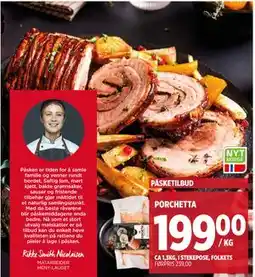 Meny PORCHETTA tilbud