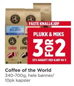 Meny Coffee of the World tilbud