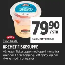 Meny KREMET FISKESUPPE tilbud