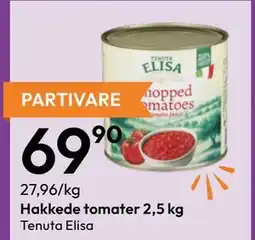 Gigaboks Hakkede tomater 2,5 kg tilbud