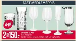 Europris CUISINE GLASS, Medlemspris tilbud