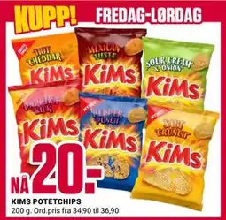 Europris KIMS POTETCHIPS tilbud