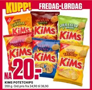 Europris KIMS POTETCHIPS tilbud