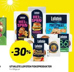 Bunnpris UTVALGTE LOFOTEN FISKEPRODUKTER tilbud