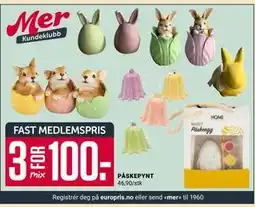 Europris PÅSKEPYNT, Medlemspris tilbud