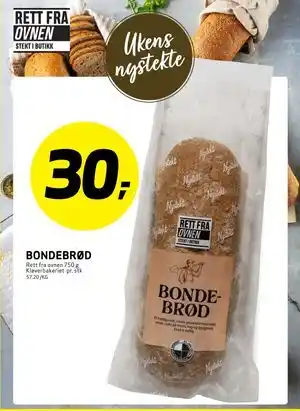 Bunnpris BONDEBRØD tilbud