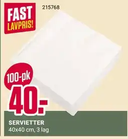 Europris SERVIETTER tilbud
