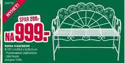 Europris ROMA HAGEBENK tilbud