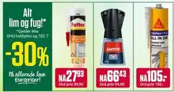 Europris Alt lim og fug! tilbud