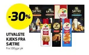 Bunnpris UTVALGTE KJEKS FRA SÆTRE tilbud