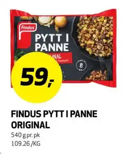 Bunnpris FINDUS PYTT I PANNE ORIGINAL tilbud