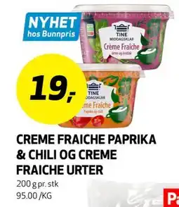 Bunnpris CRÈME FRAÎCHE PAPRIKA & CHILI OG CREME FRAICHE URTER tilbud