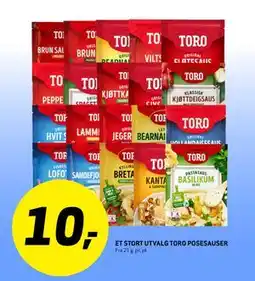 Bunnpris ET STORT UTVALG TORO POSESAUSER tilbud