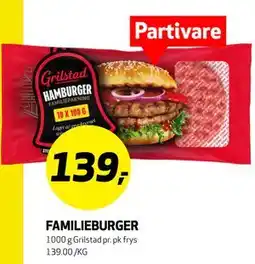 Bunnpris HAMBURGER FAMILIEPAKNING tilbud