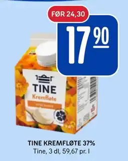 Rema 1000 TINE KREMFLØTE 37% tilbud