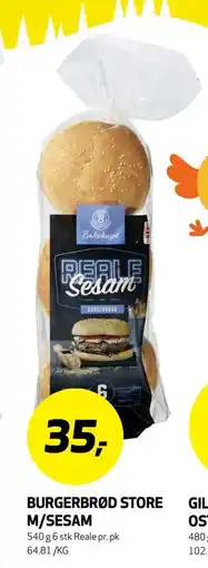 Bunnpris BURGERBRØD STORE M/SESAM tilbud