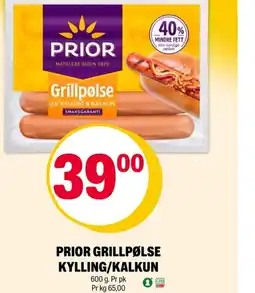 Coop Extra Prior grillpølse kylling/kalkun tilbud