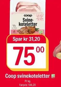 Coop Extra Coop svinekoteletter tilbud