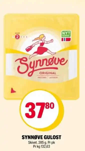 Coop Extra Synnøve gulost tilbud