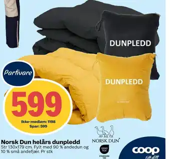Norsk Dun helårs dunpledd