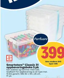 Coop Extra Smartstore™ Classic 31 oppbevaringsboks 5 pk tilbud