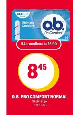 Coop Extra O.b. pro comfort normal tilbud