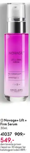 Oriflame Novage+ Lift + Firm Serum tilbud