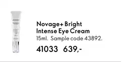 Oriflame Novage+ Bright Intense Eye Cream tilbud