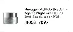Oriflame Novage+ Multi-Active Anti- Ageing Night Cream Rich tilbud