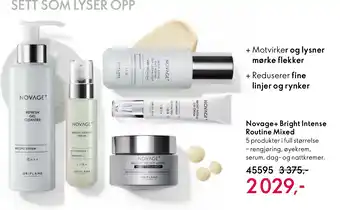 Oriflame Novage+ Bright Intense Routine Mixed tilbud