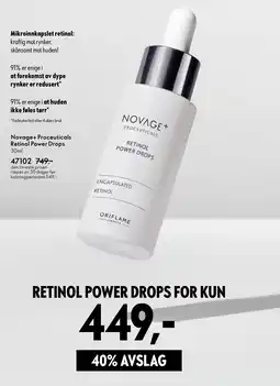 Oriflame Novage+ Proceuticals Retinol Power Drops tilbud