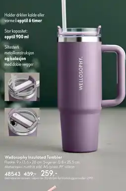 Oriflame Wellosophy Insulated Tumbler tilbud