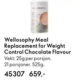 Oriflame Wellosophy Meal Replacement for Weight Control Chocolate Flavour tilbud