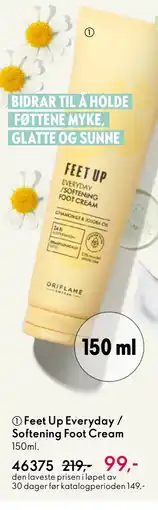 Oriflame Feet Up Everyday / Softening Foot Cream tilbud