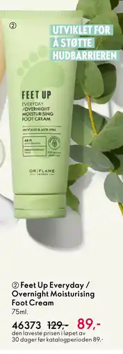 Oriflame Feet Up Everyday / Overnight Moisturising Foot Cream tilbud