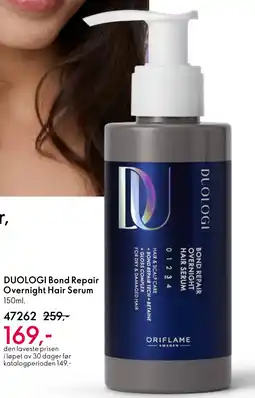Oriflame DUOLOGI Bond Repair Overnight Hair Serum tilbud