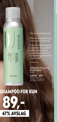Oriflame DUOLOGI Oil Control Dry Shampoo tilbud