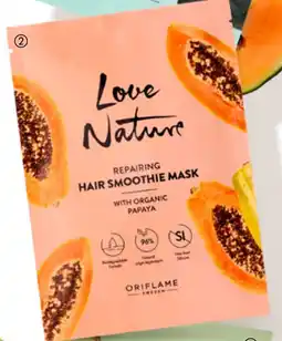 Oriflame Love Nature Repairing Hair Smoothie Mask with Organic Papaya tilbud