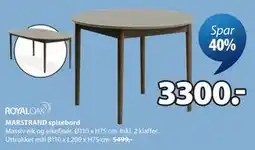 JYSK MARSTRAND spisebord tilbud