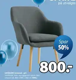 JYSK UDSBJERG lenestol - grå tilbud