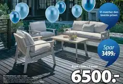 JYSK SYLTHOLM bord + sofa + 2 stoler tilbud