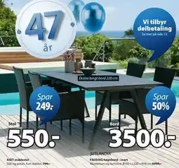 JYSK FAUSING hagebord - svart tilbud